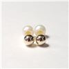Image 1 : 10K Yellow Gold 2In1 Fresh Water Pearl Earrings (~Size )(Ring is resizable for $40) (~length inches)