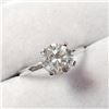 Image 2 : 14K White Gold White Moissanite(1.1ct) Ring (~Size 6)( (~weight 2.26g), Made in Canada, Appraised Re