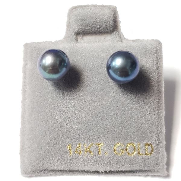 14K Yellow Gold Fresh Water Pearl 2In1 Earrings (~Size )(Ring is resizable for $40) (~length inches)