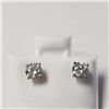 Image 1 : 14K White Gold Diamond (0.72Ct,Si1-I1,G-I) Earrings (~Size )(Ring is resizable for $40) (~length inc