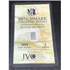 Image 1 : Benchmark Strategic Metals .999 Fine Silver 1 grain Wafer Bar with certificate