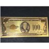 Image 1 : United States of America Gold Foil $100 Certificate collector note