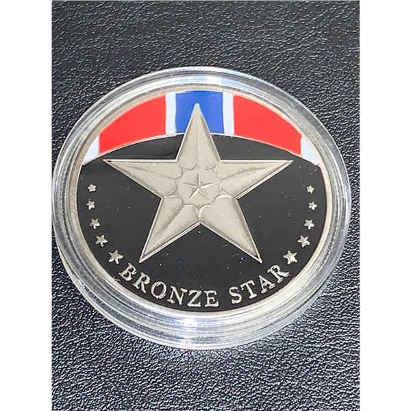 USA Bronze Star engravable challenge collector coin New cased item