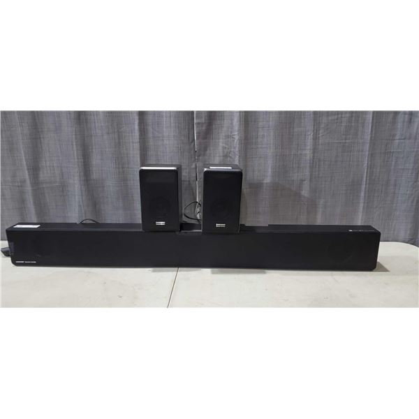 SAMSUNG Harmon Kardon Model HW-Q90R 4 pc sound bar system with remote incl sound bar, sub woofer and