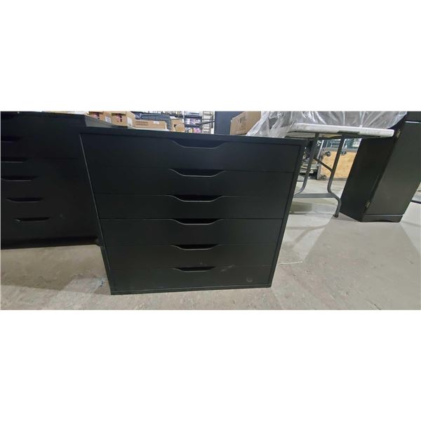 Six Drawer Dark Dresser/storage cabinet