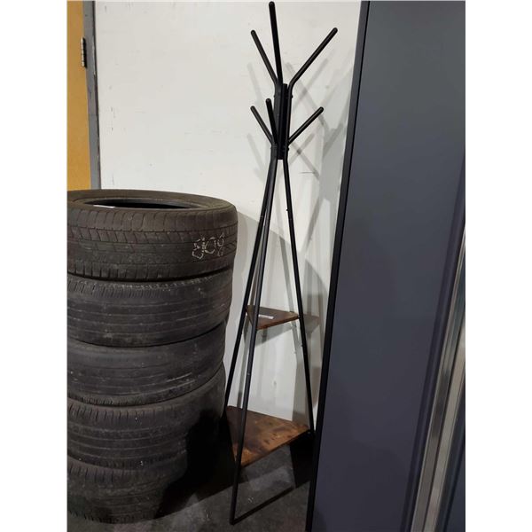 Metal multi hook coat rack