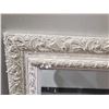 Image 2 : NEW Framed mirror white carved wood frame style approx 24 x 36 inch