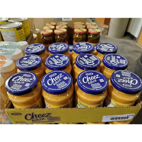 Kraft Cheez Whiz cse lot of 12 x 250g