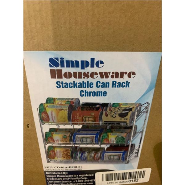 Simple Houseware Chrome Stackable can rack
