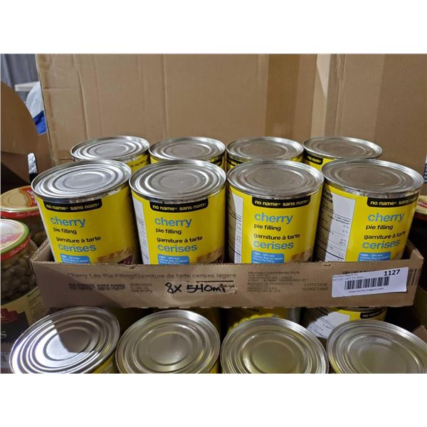 No Name Brand Cherry Pie Filling case lot 12 x 540ml