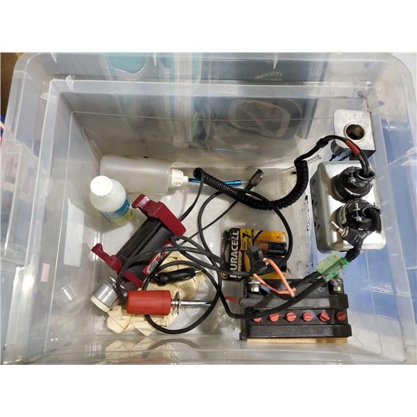 Home made rechargable 12 V battery station with torqmaster starter motor