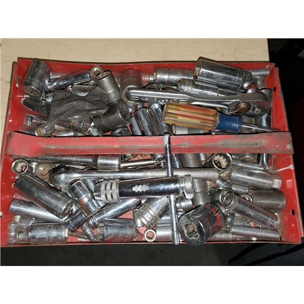 Lot of assorted sockets and tools