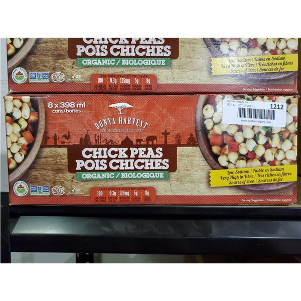 Dunya Harvest chick peas lot of 2 cases x 8 x 398ml