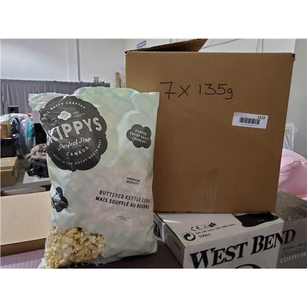 Skippys Buttered Kettle Corn Case lot of 7 x 135g