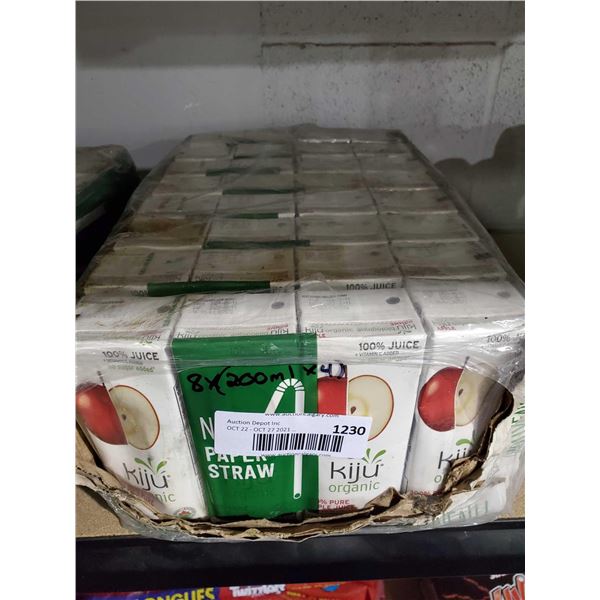 Kiju Organic Apple Juice Case lot of 8 x 4 x 200ml