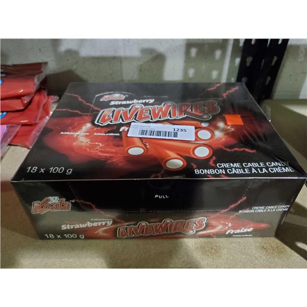 Livewires creme cable candy case of 18 x 100g