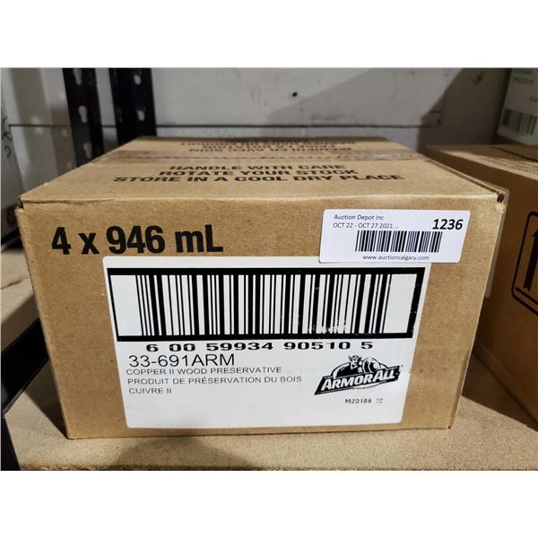 Armorall copper II wood preservative case lot of 4 x 946ml