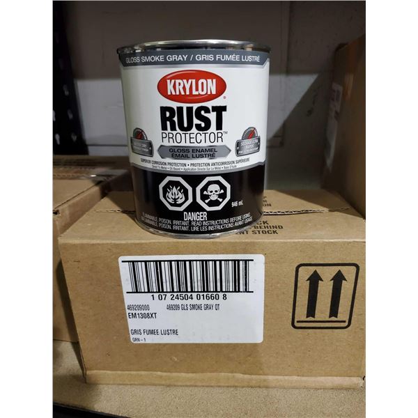 Krylon rust protection paint Gray case lot of 2 x 946ml