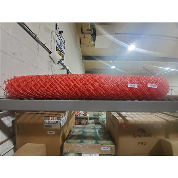 Roll of orange Snow/Security fencing 50 ft roll