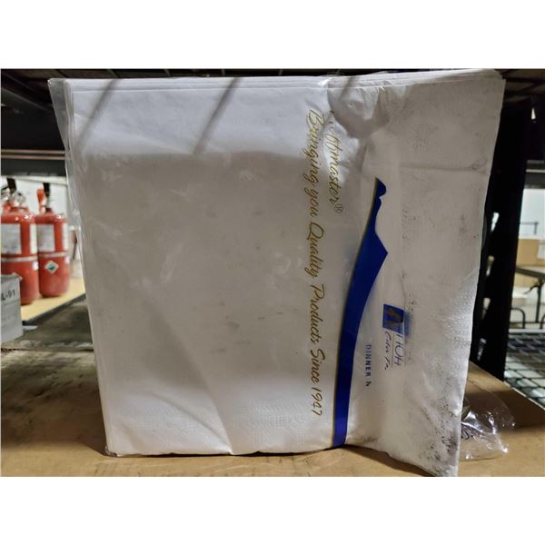 Hoffmaster Restaurant White extra large dinner napkins 17"x17" 2 ply case lot of 1200