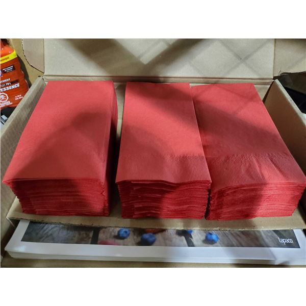 Strawberry Social Fancy Napkins Red Case lot of 150 extra thick