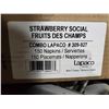 Image 3 : Strawberry Social Fancy Napkins Red Case lot of 150 extra thick