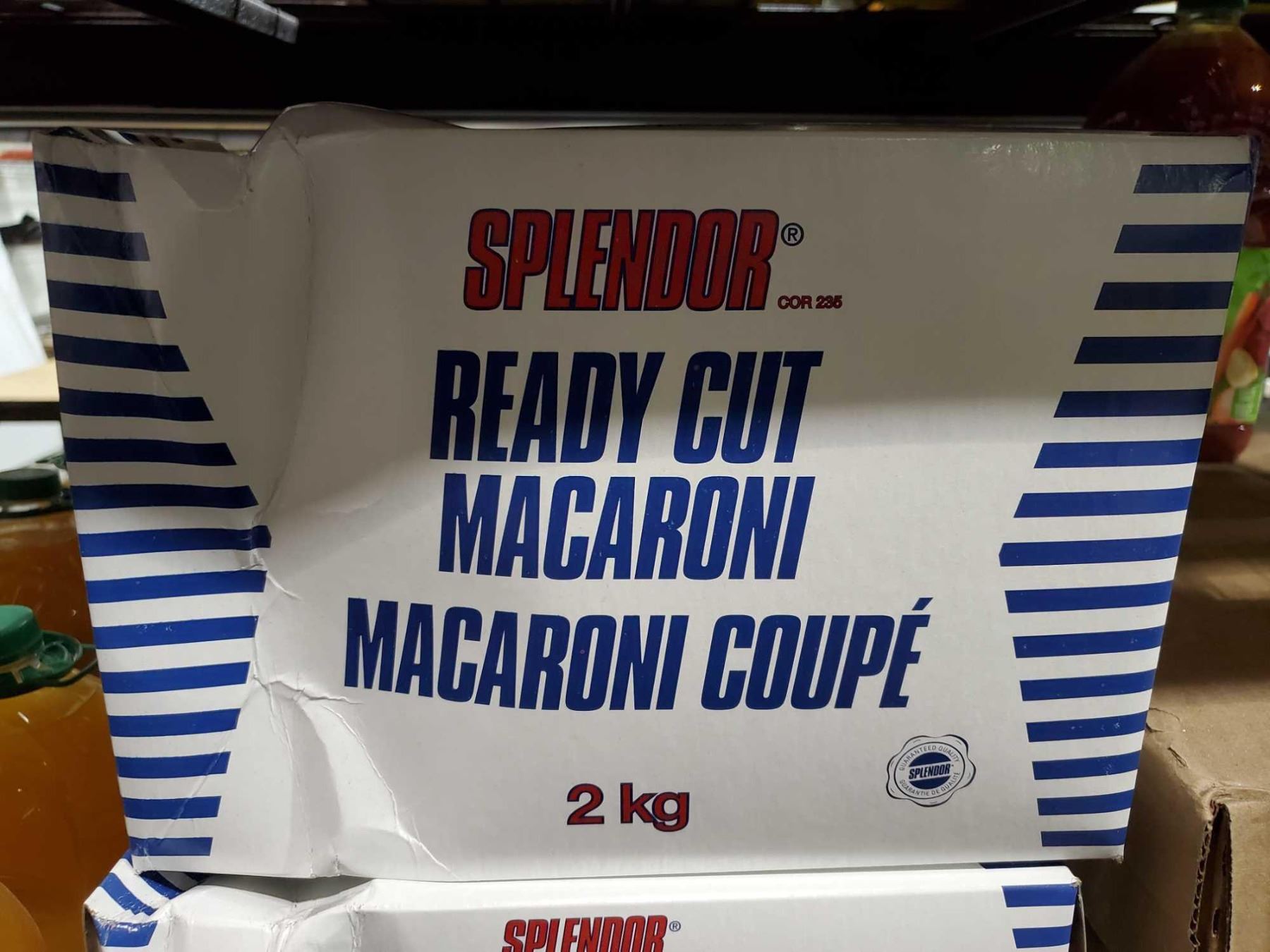 Splendor Ready cut Macaroni Lot of 4 x 2KG
