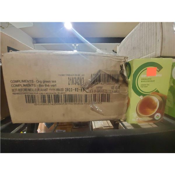 Compliments Organic Green Tea Case lot of 6 x 20 sachets