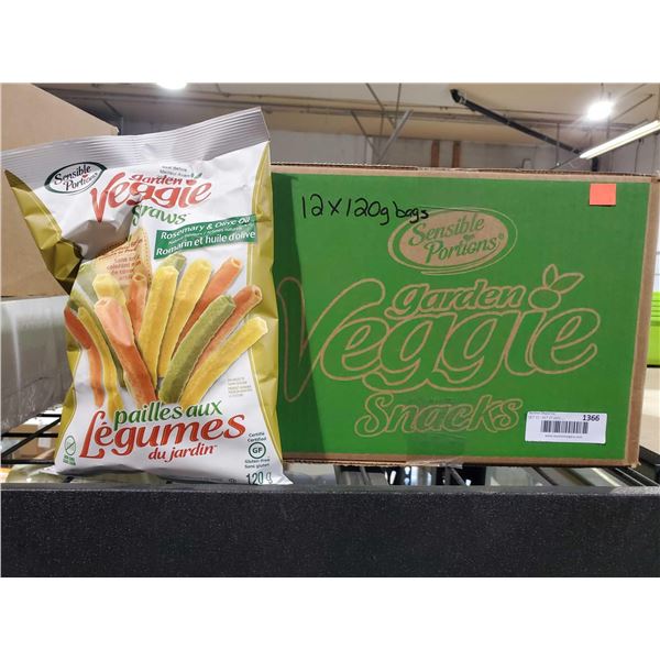 Garden Veggie Straw Snacks Case lot of 12 x 120g