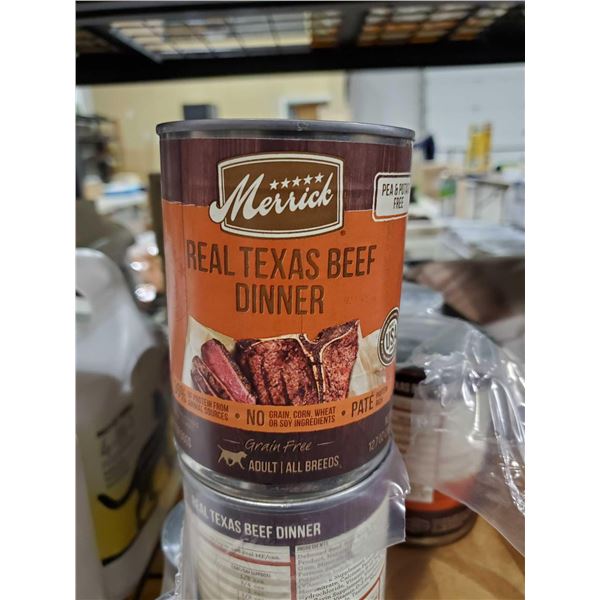 Merrick Real Texas Beef Dinner premium dog food case lot of 12 x 12.7oz