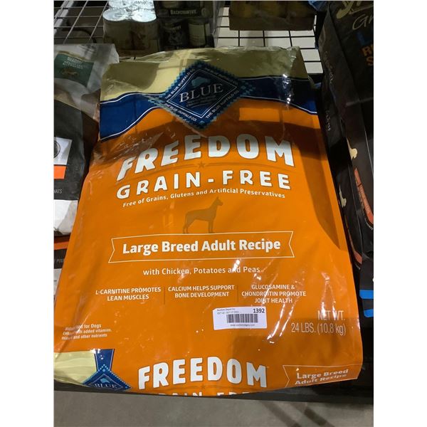 Blue Buffalo Freedom Grain Free large breed dog food -24Lbs