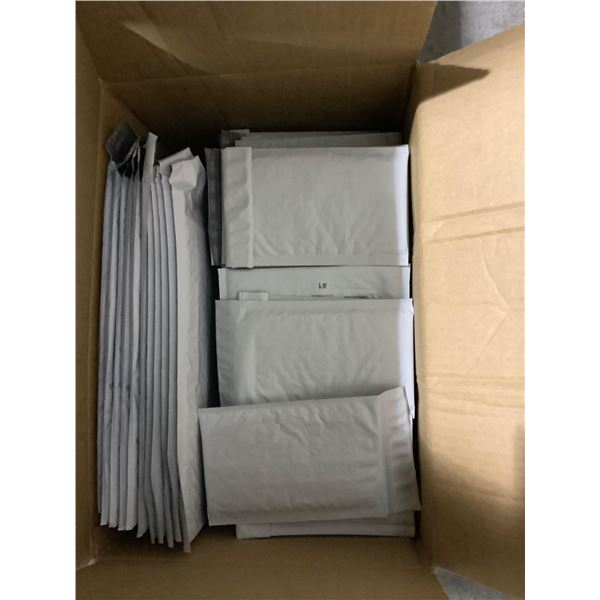 Case lot of assorted padded Poly Bubble mailer self seal envelopes