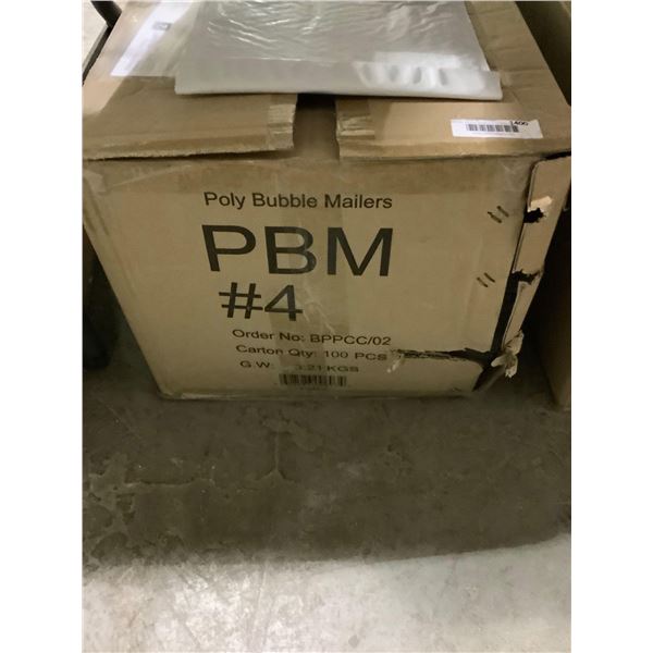 Case lot of size #4 padded Poly Bubble mailer self seal envelopes