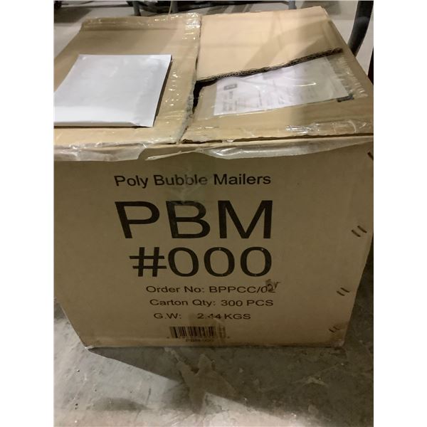 Case lot of Size #000 padded Poly Bubble mailer self seal envelopes