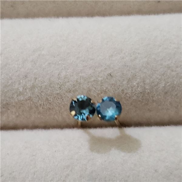 10K  BLUE TOPAZ EARRINGS