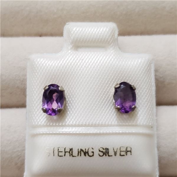 SILVER LOLITE EARRINGS