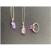 Image 2 : 2 STERLING SILVER NECKLACES AND STERLING SILVER RING