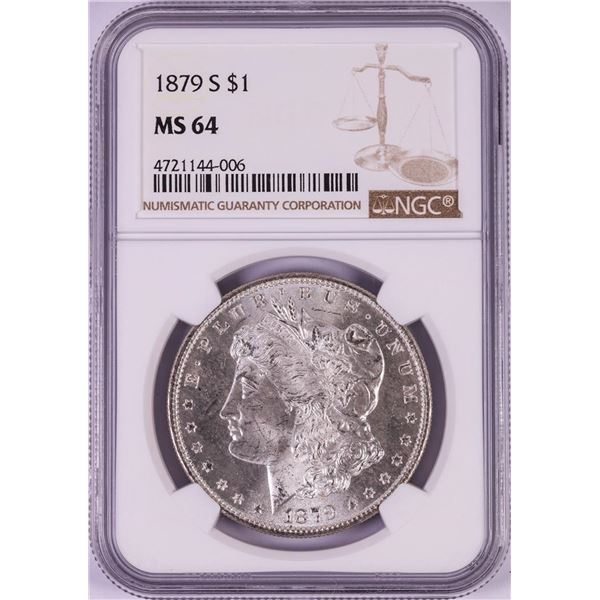 1879-S $1 Morgan Silver Dollar Coin NGC MS64