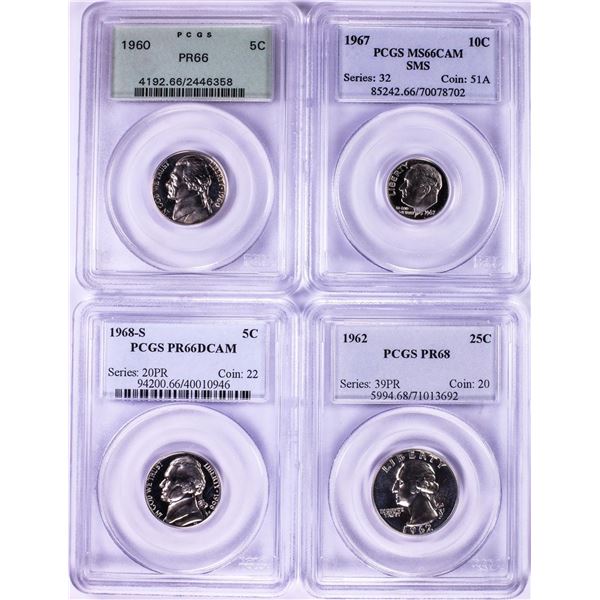 Lot of (4) Miscellaneous U.S. Proof and SMS Coins PCGS Graded