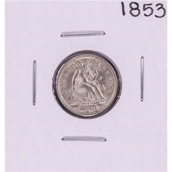 1853 Arrows Seated Liberty Dime Coin