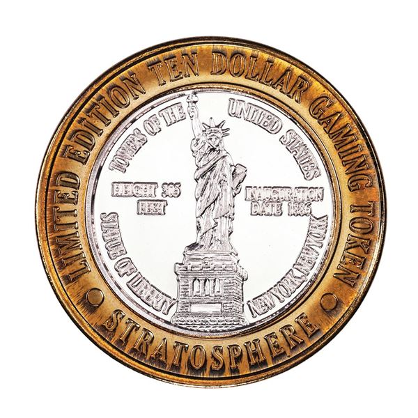 .999 Silver Stratosphere Las Vegas, Nevada $10 Casino Limited Edition Gaming Token