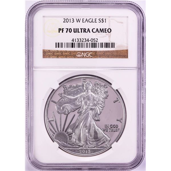 2013-W $1 Proof American Silver Eagle Coin NGC PF70 Ultra Cameo