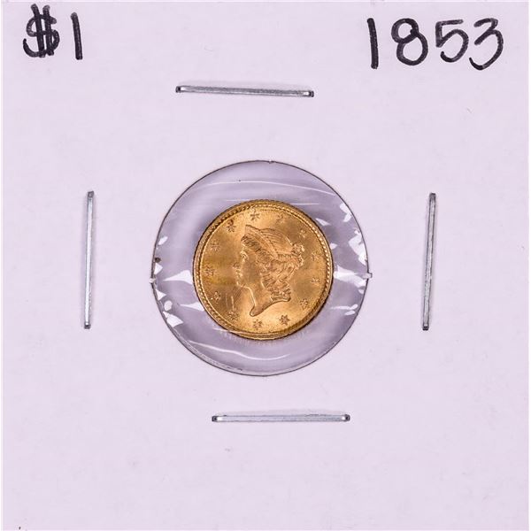 1853 $1 Liberty Head Gold Dollar Coin
