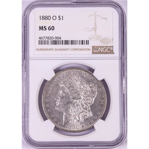 1880-O $1 Morgan Silver Dollar Coin NGC MS60