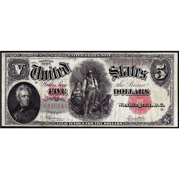 1907 $5 Woodchopper Legal Tender Note