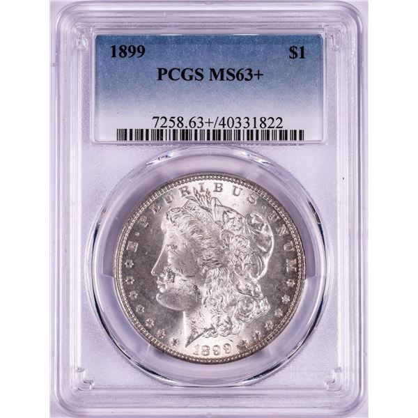 1899 $1 Morgan Silver Dollar Coin PCGS MS63+