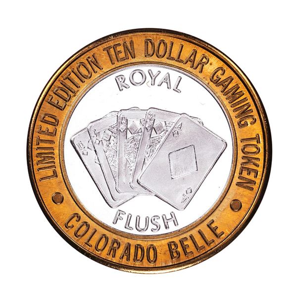 .999 Silver Colorado Belle Laughlin, Nevada $10 Casino Limited Edition Gaming Token