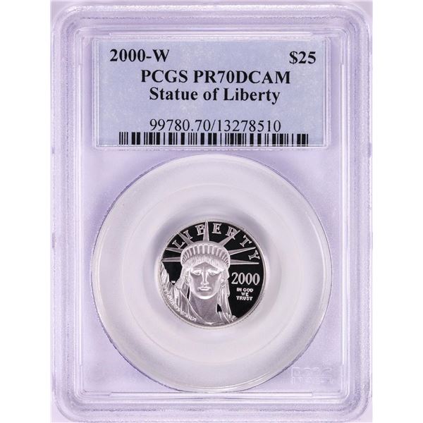2000-W $25 Proof American Platinum Eagle Coin PCGS PR70DCAM