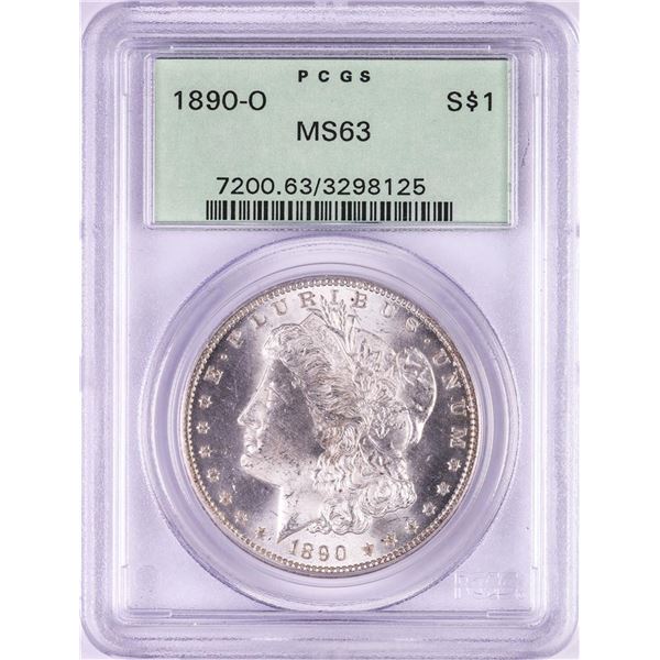 1890-O $1 Morgan Silver Dollar Coin PCGS MS63 Old Green Holder