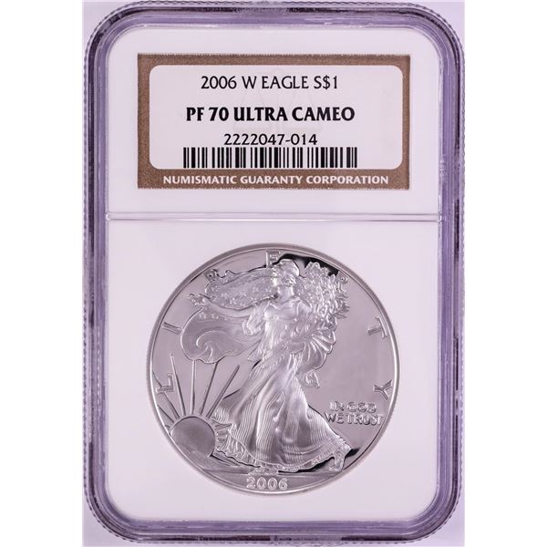 2006-W $1 Proof American Silver Eagle Coin NGC PF70 Ultra Cameo